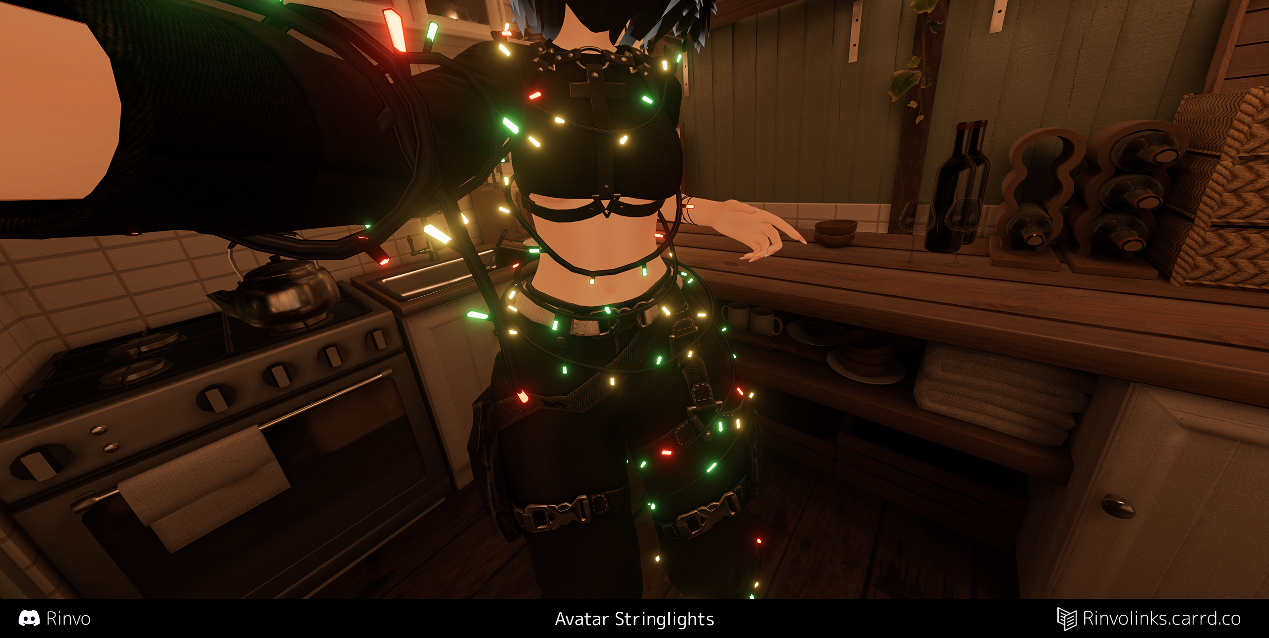 Avatar Stringlights / Christmas lights / Fairy Lights (Rigged for GodMagician, PandaV2, Rusk, Runa, Luna, Rindo, Celestia, VRBase Egirl, Fantasy, Anime, ZinFit, Mamehinatha)