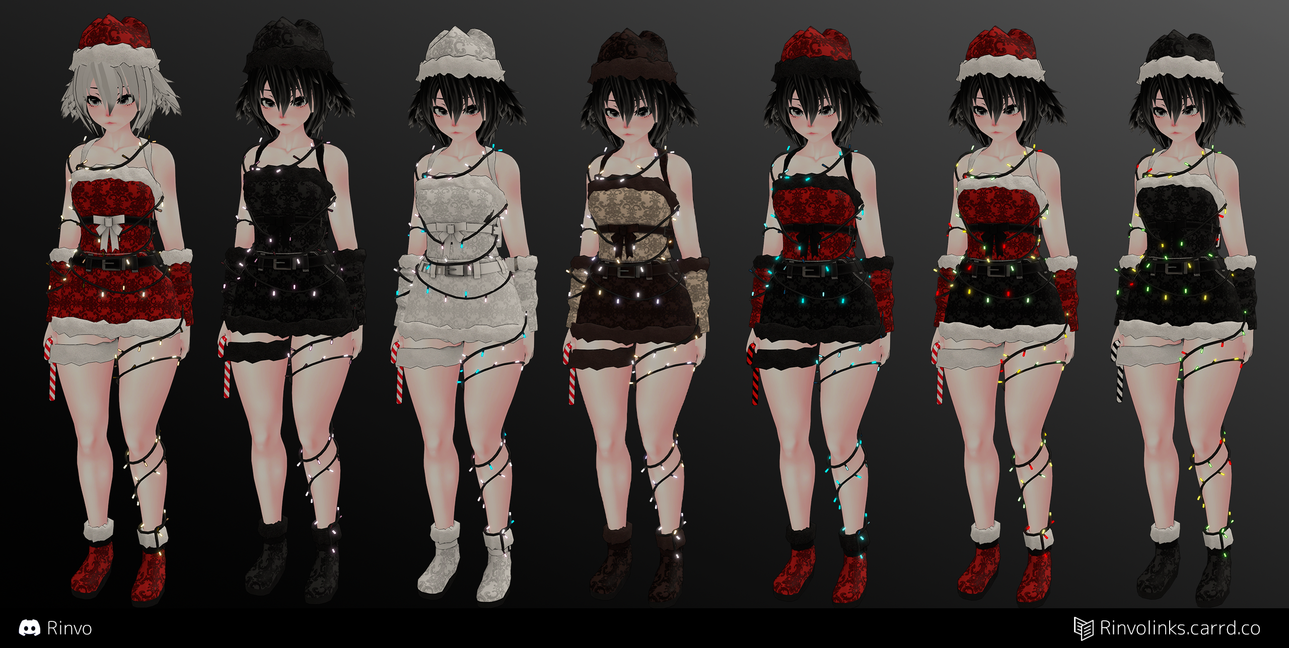 Christmas Outfit (Rigged for GodMagician, Rindo, ZinFit, VRBase Egirl, Anime, Celestia)