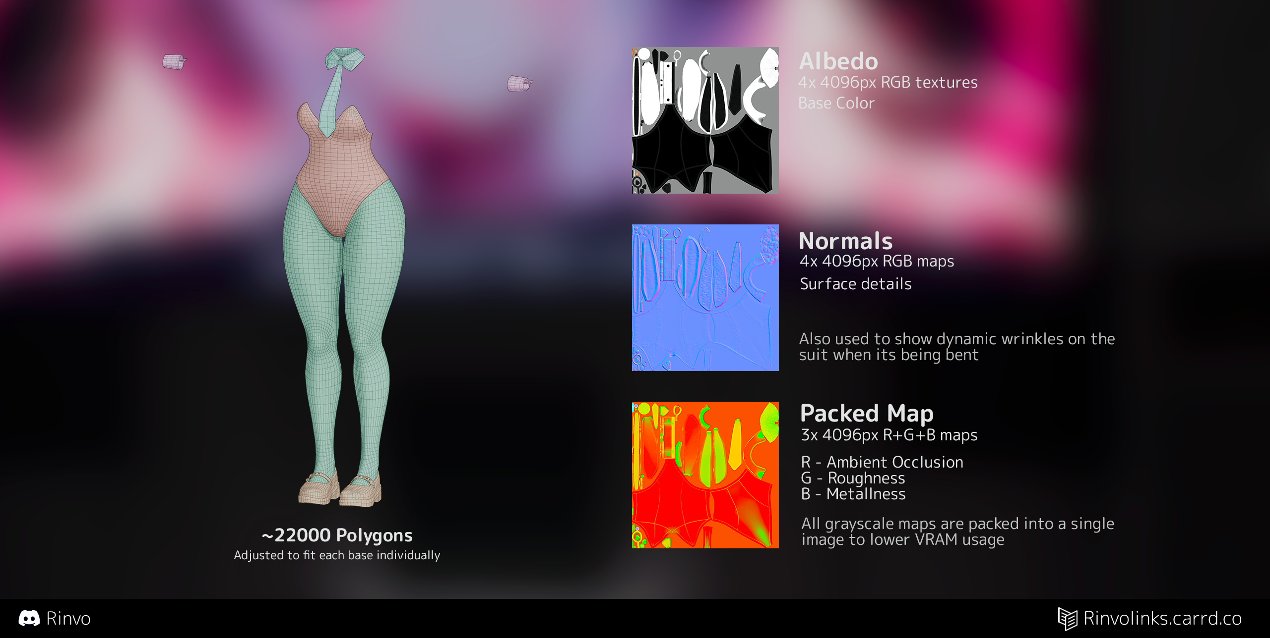 Bunny Suit (Full Outfit rigged for GodMagician, GodRevenger, VRBase Egirl, Rindo)
