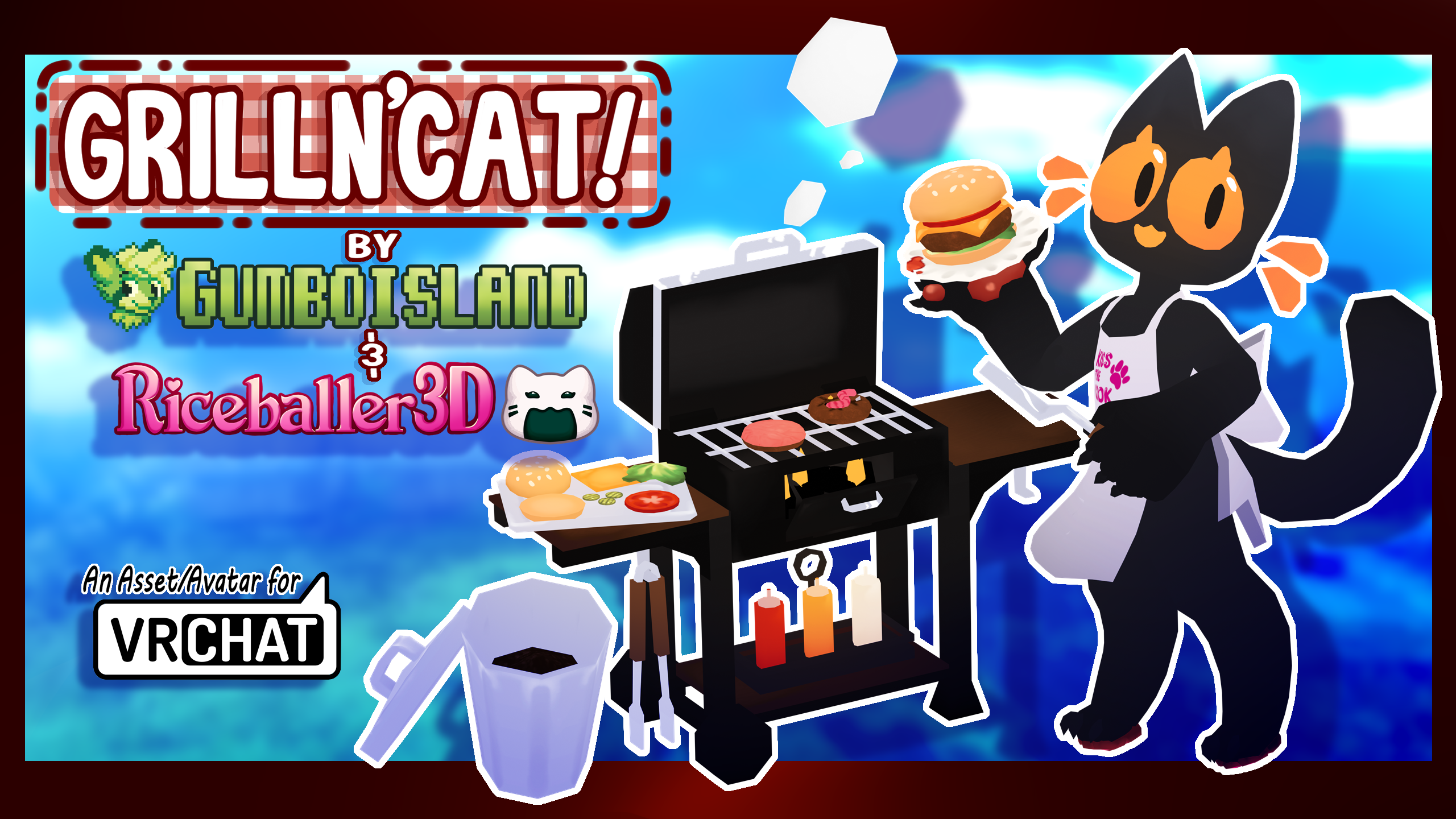 Grilln' Cat! Functional Grill Asset and Cat Avatar for VRChat! (Quest+Mobile Compatible)