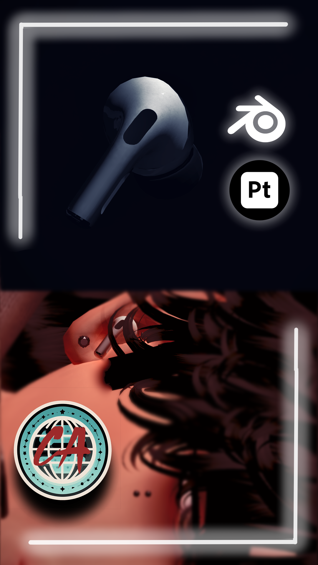 Bluetooth Headphones (RIGGED TO DEAN HEAD) (EASY ADD ON)