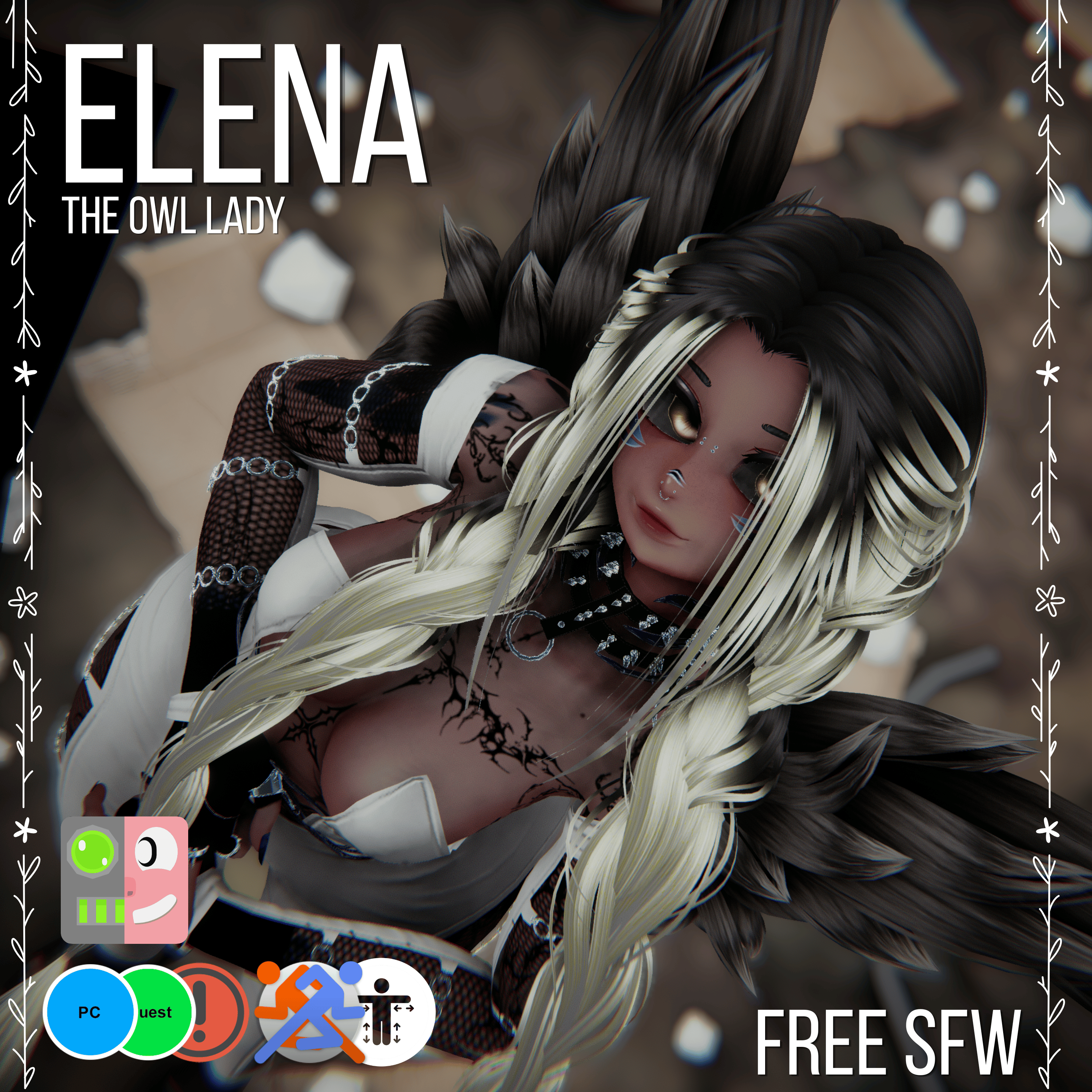 Elena the Owl Lady || FREE SFW || Facetracking || GoGo