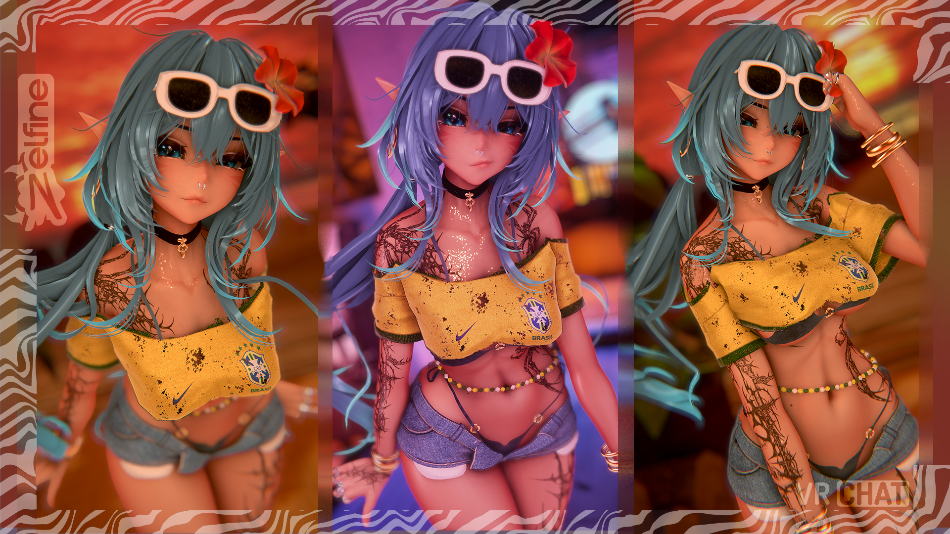 Brazilian Miku Outfit (Summer Outfit) (Rigged for ZinFit, VRBase Anime, NovaBeast, GodMagician, Saki)