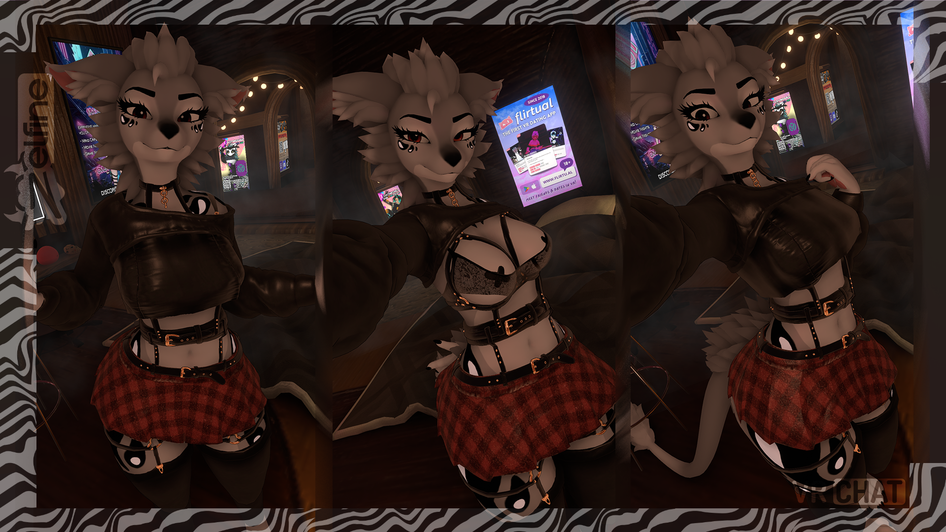 Comfy Goth Outfit (Halloween textures) (Rigged for ZinFit, VRBase EGirl, GodMagician, Saki)