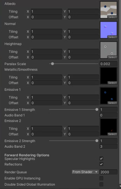 Dual Emissive Audiolink Shader