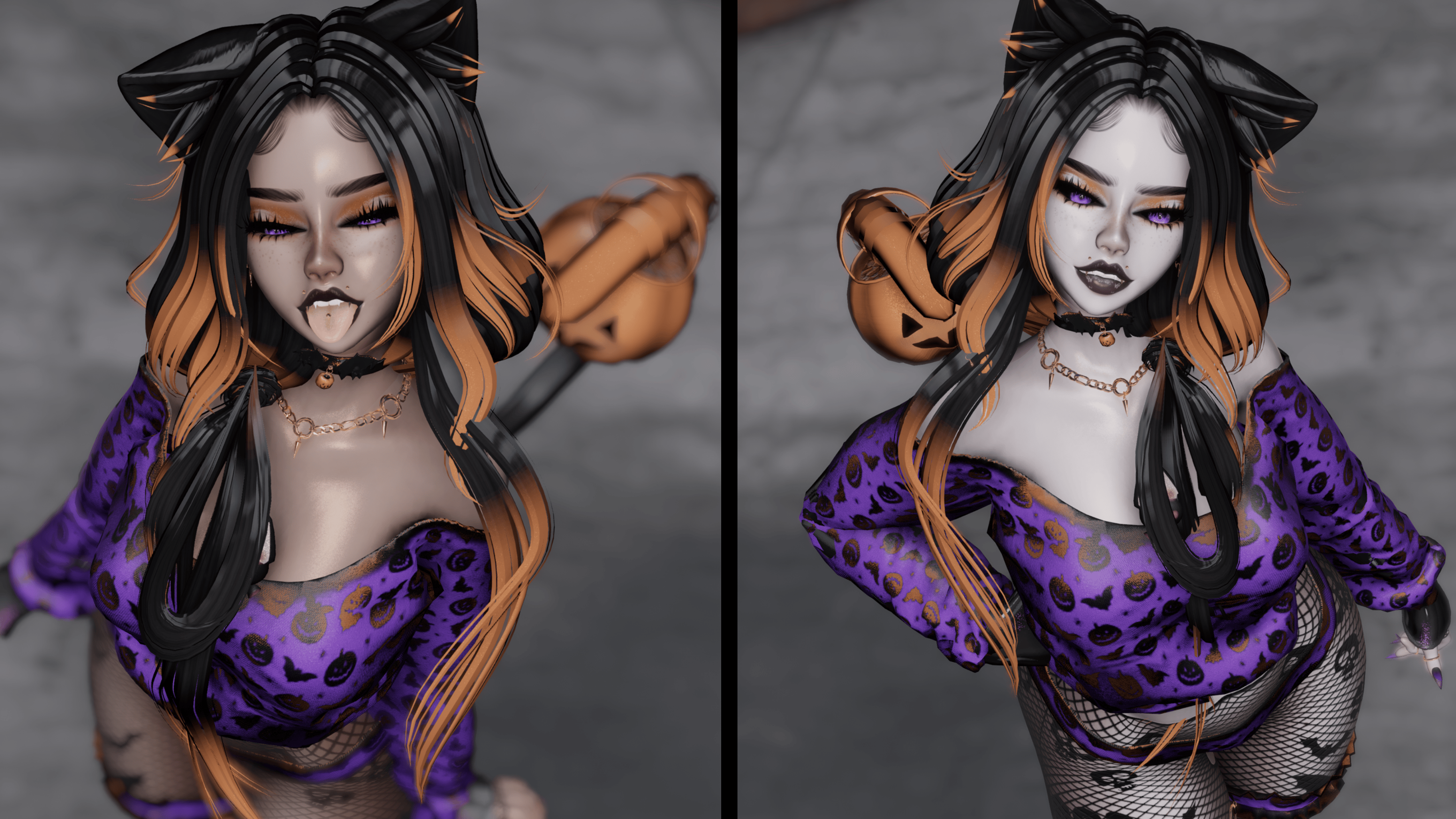 PUMPKIN | WITCH PUMPKIN HEAD | QUEST + PC | SPS | COUPLE FEMALE