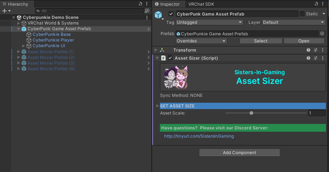 Cyberpunkie VRChat Persistent Idle Game Asset