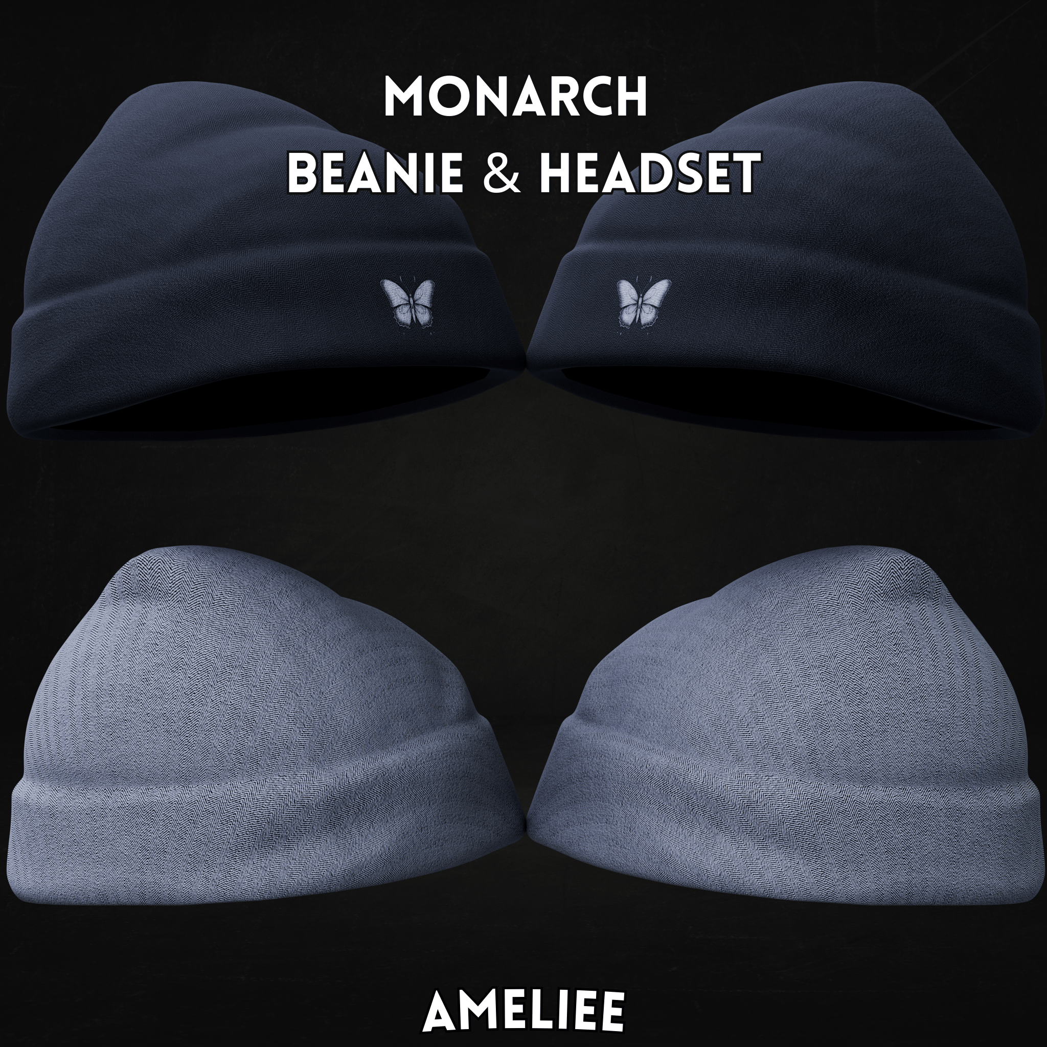 Monarch Beanie & Headset (VRCHAT)