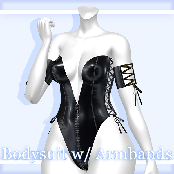 Bodysuit w/ Armbands [KittyKat] [Panda, Tori, RP, E-Girl]