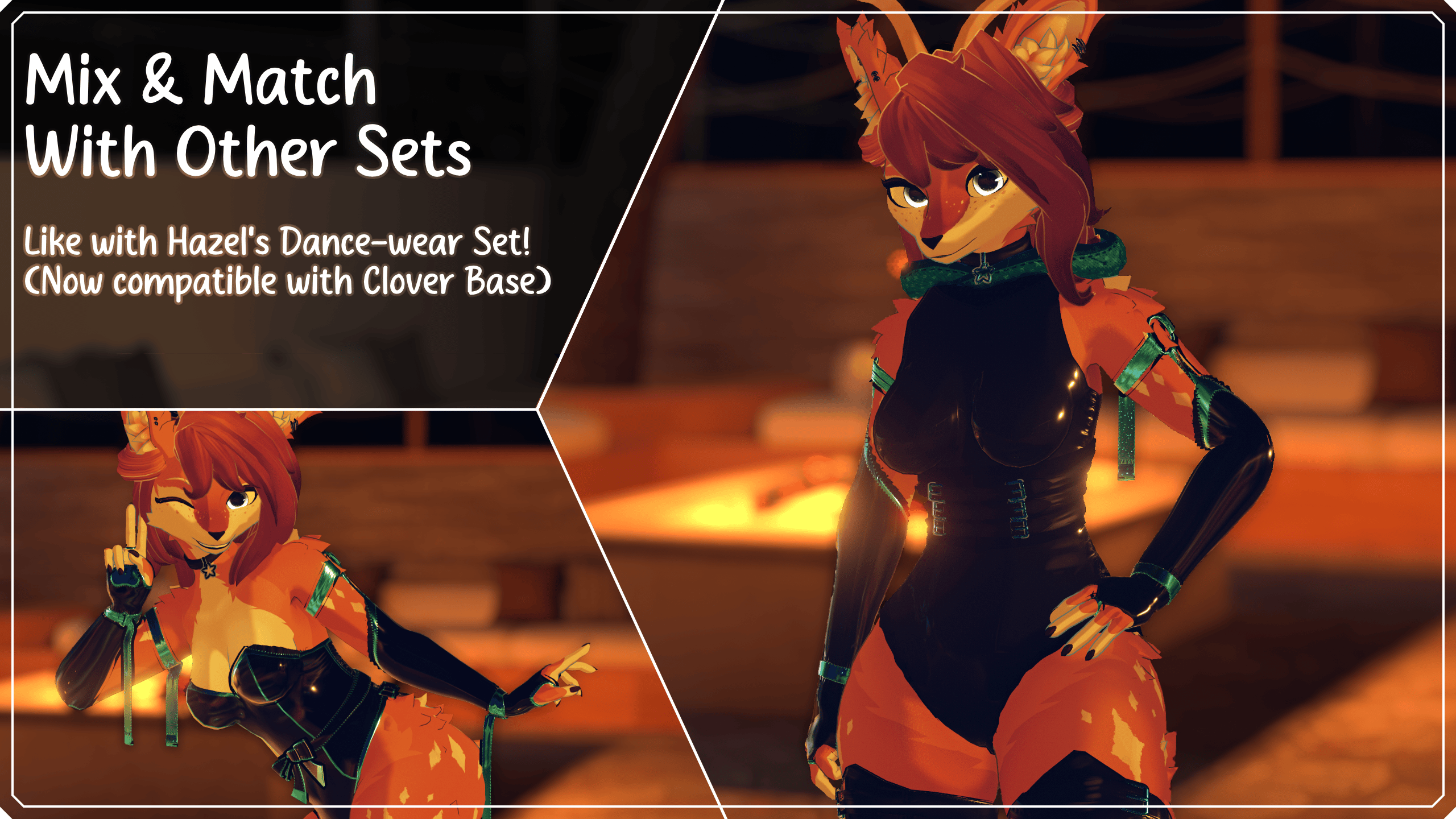 Clover Hoodie & Latex Set