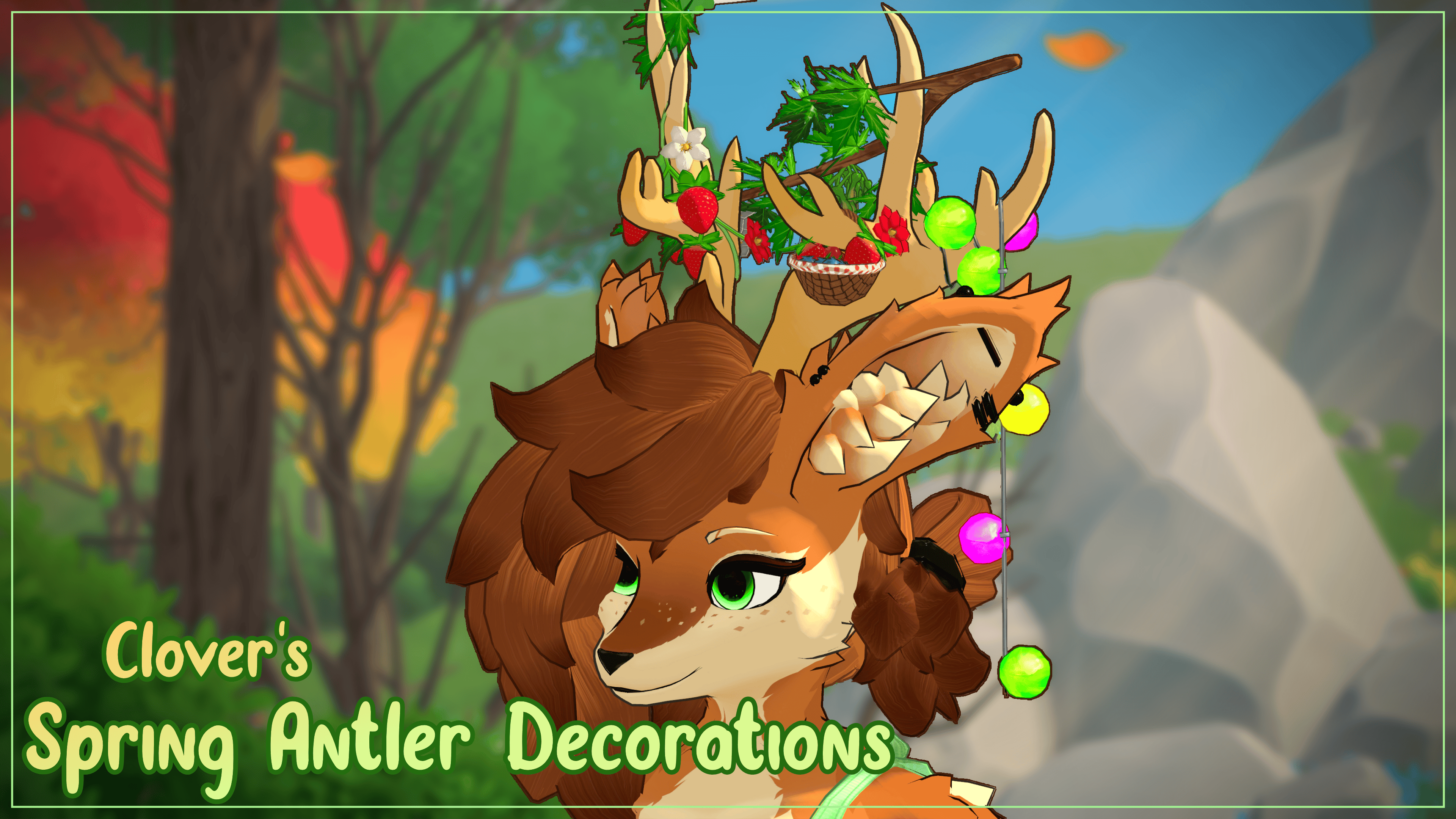 Spring Antler Decorations