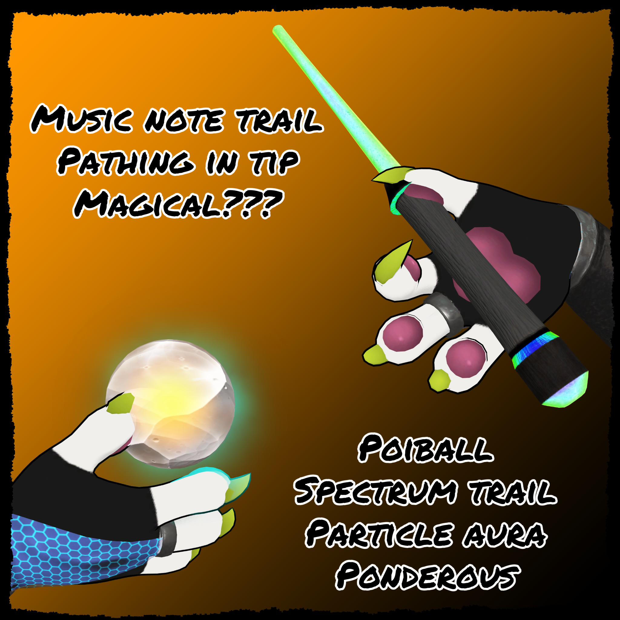 Rave Mage (Witch/Wizard hat, wand, and orb)