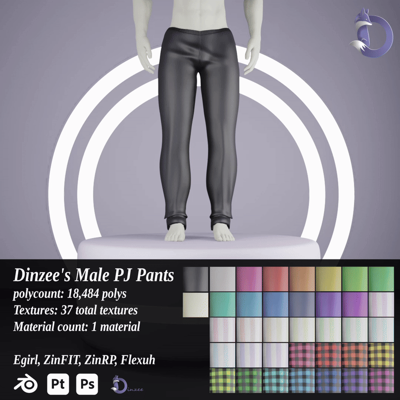 Dinzee's Male PJ Pants