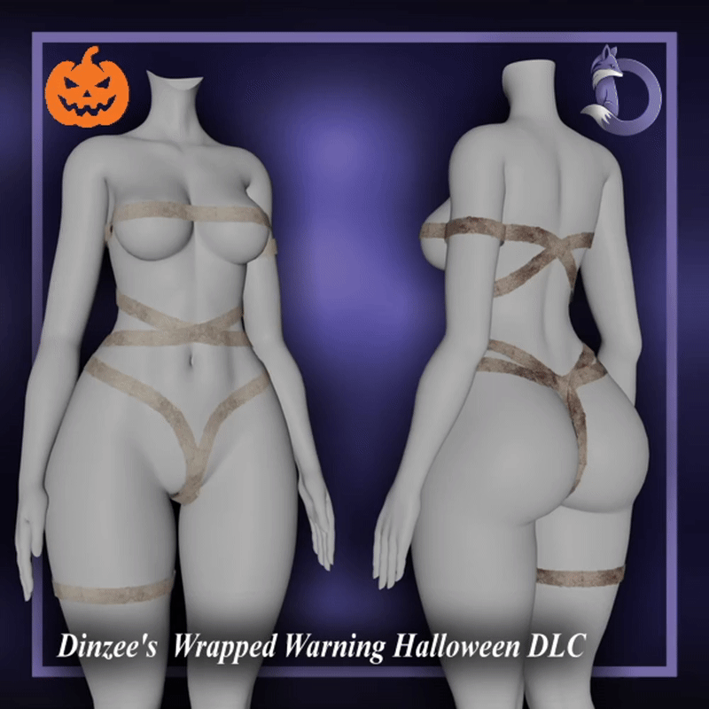 Dinzee's Wrapped Warning Halloween Texture DLC