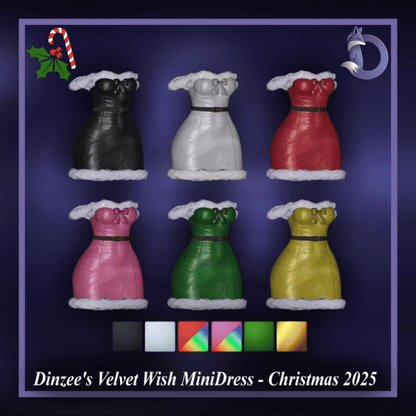 Dinzee's Velvet Wish Mini Dress - Christmas 2025