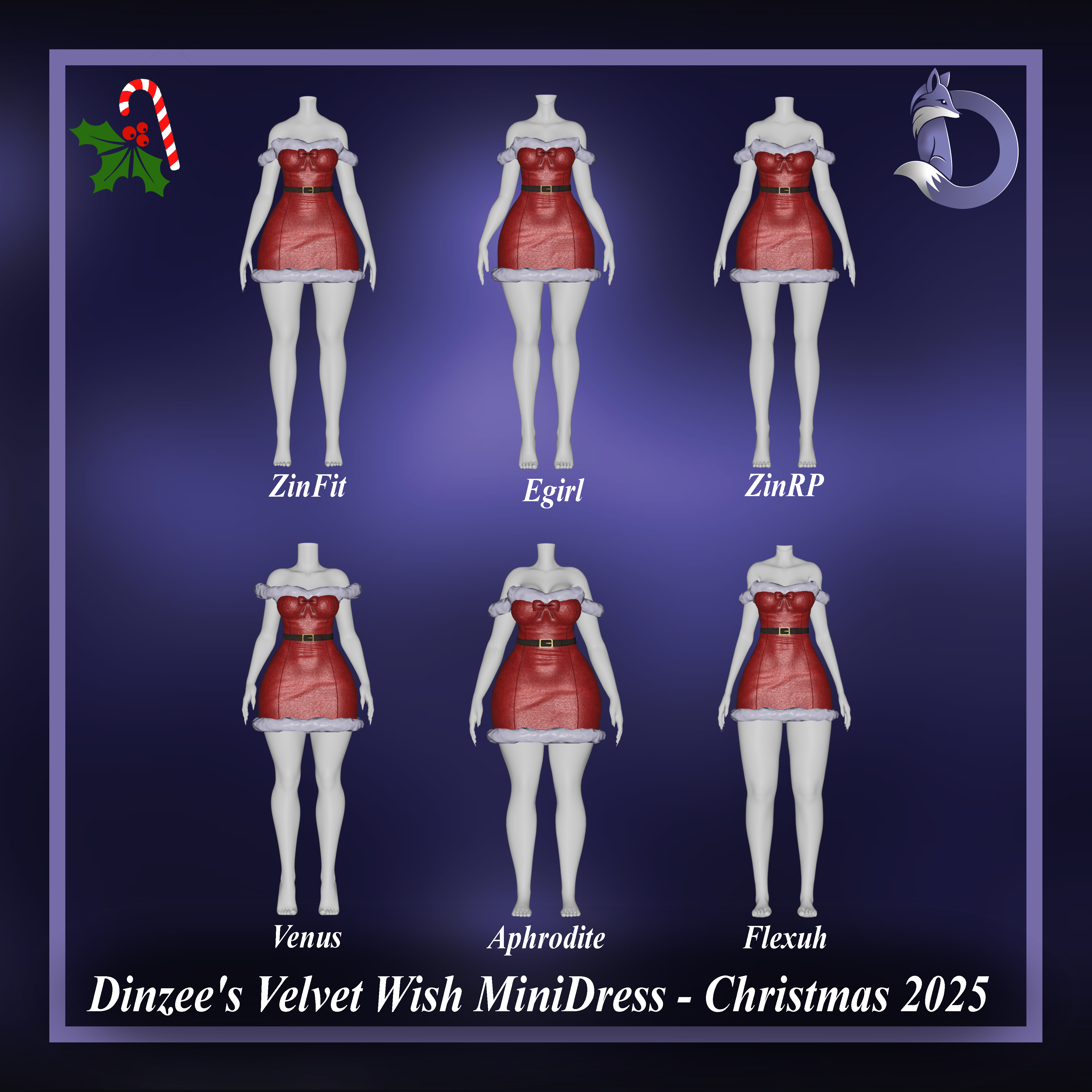 Dinzee's Velvet Wish Mini Dress - Christmas 2025