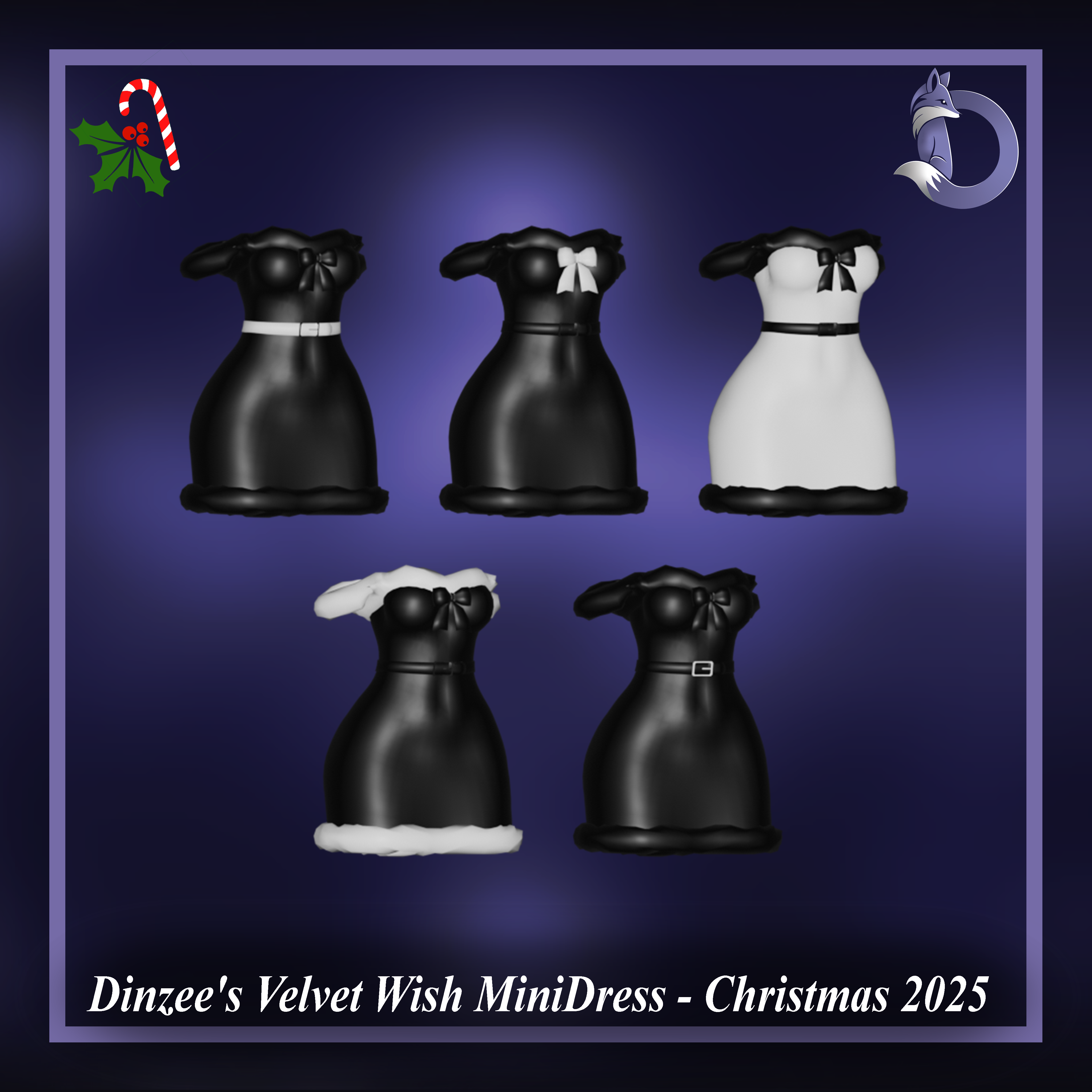 Dinzee's Velvet Wish Mini Dress - Christmas 2025