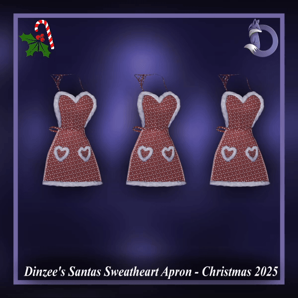 Dinzee's Satntas Sweetheart Apron - Christmas 2025