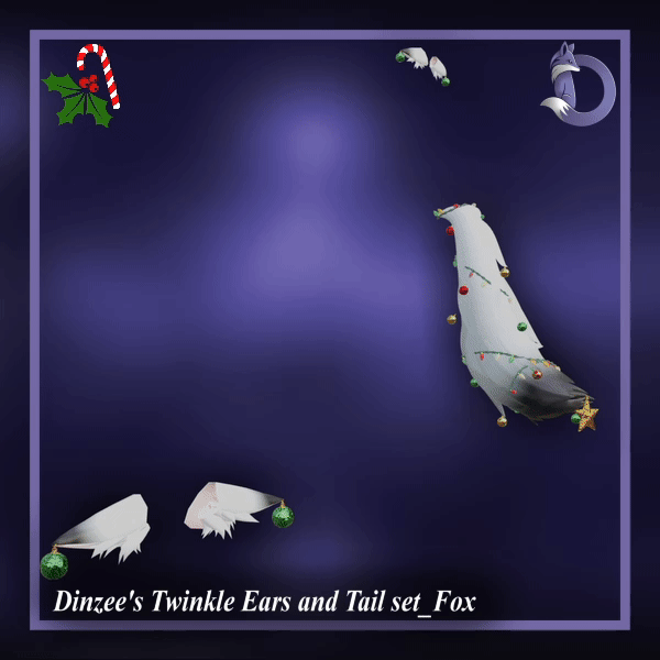 Dinzee's Twinkle Ears and Tail set_Fox - Christmas 2025