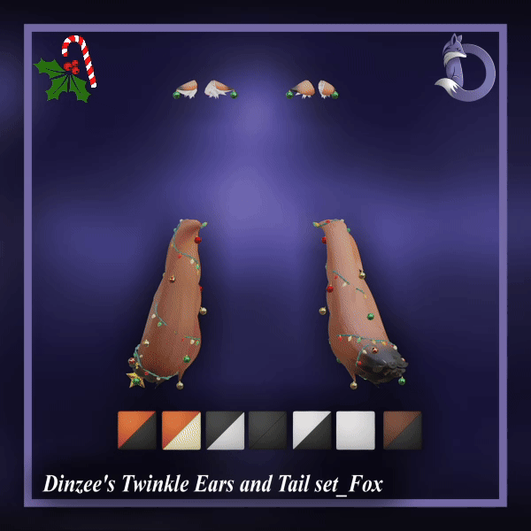 Dinzee's Twinkle Ears and Tail set_Fox - Christmas 2025