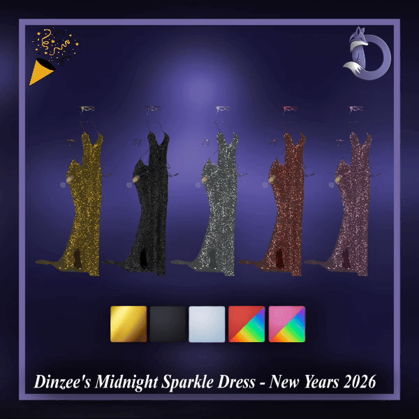 Dinzee's Midnight Sparkle Dress - New Years 2026