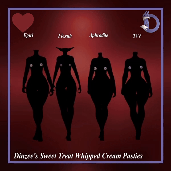 Dinzee's Sweet Treat Whipped Cream Pasties