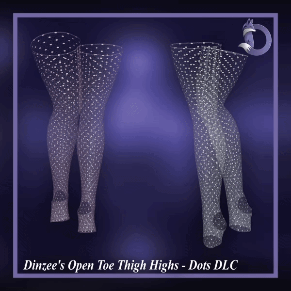 Dinzee's Open Toe Thigh Highs - Dots Texture DLC (FREE IN DISCORD SERVER)