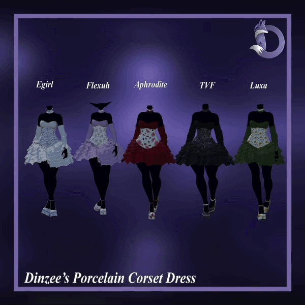Dinzee's Porcelain Corset Dress