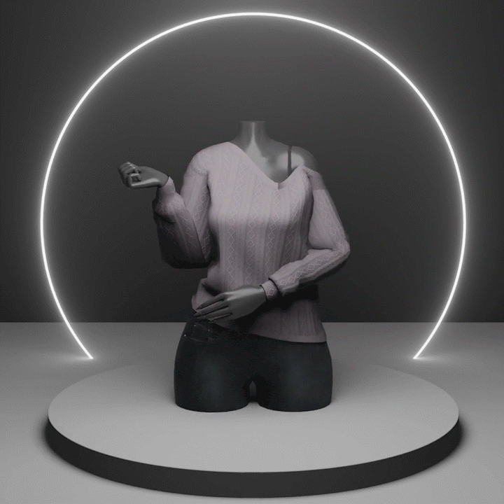 Off Shoulder Sweater for Zinfit - VRChat Asset