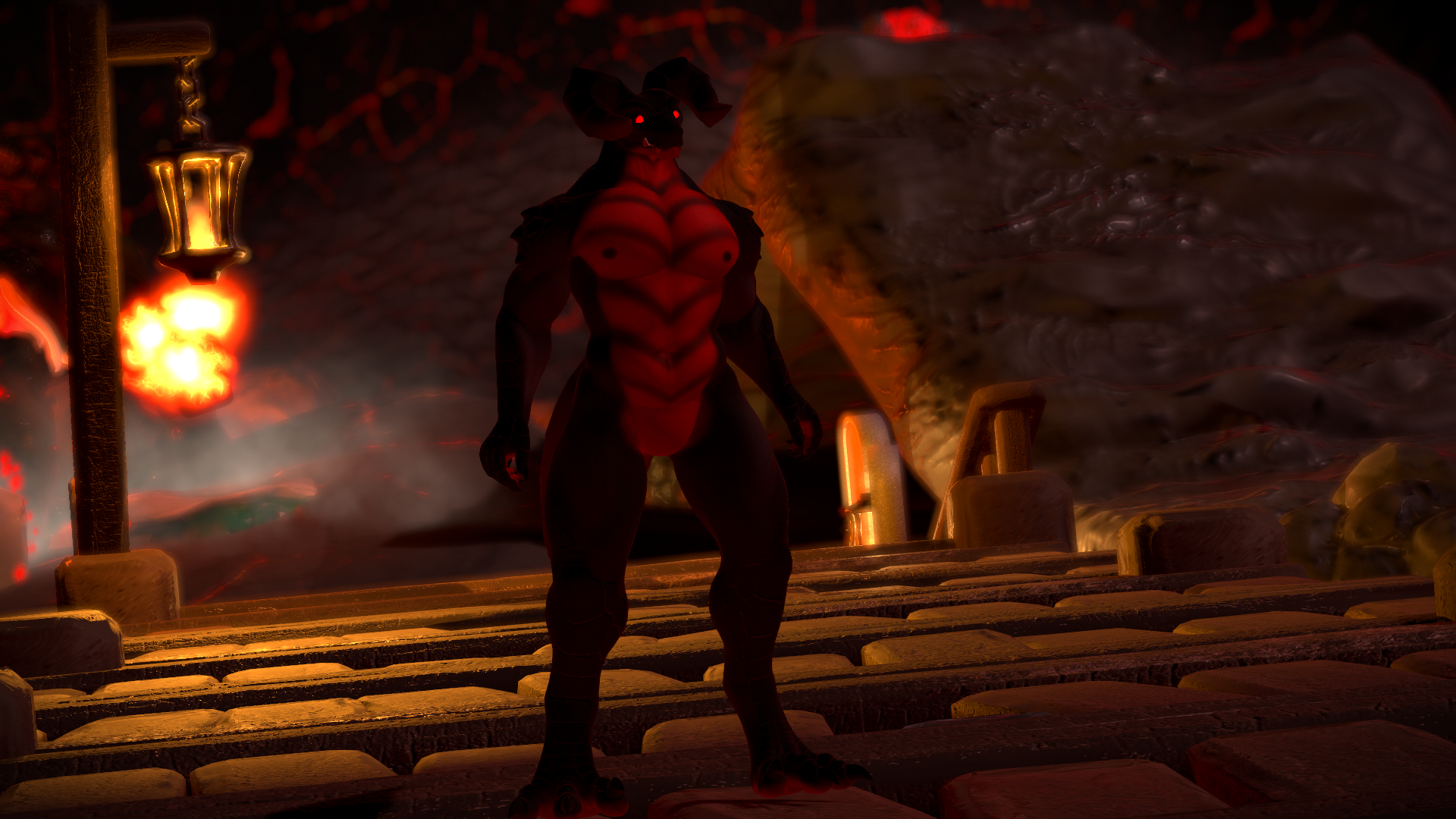 Hell Knight texture for Male Deathclaw