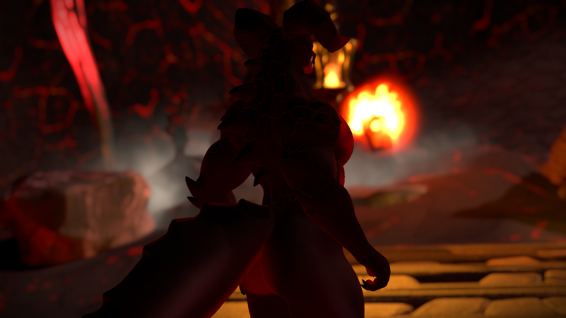 Hell Knight texture for Male Deathclaw