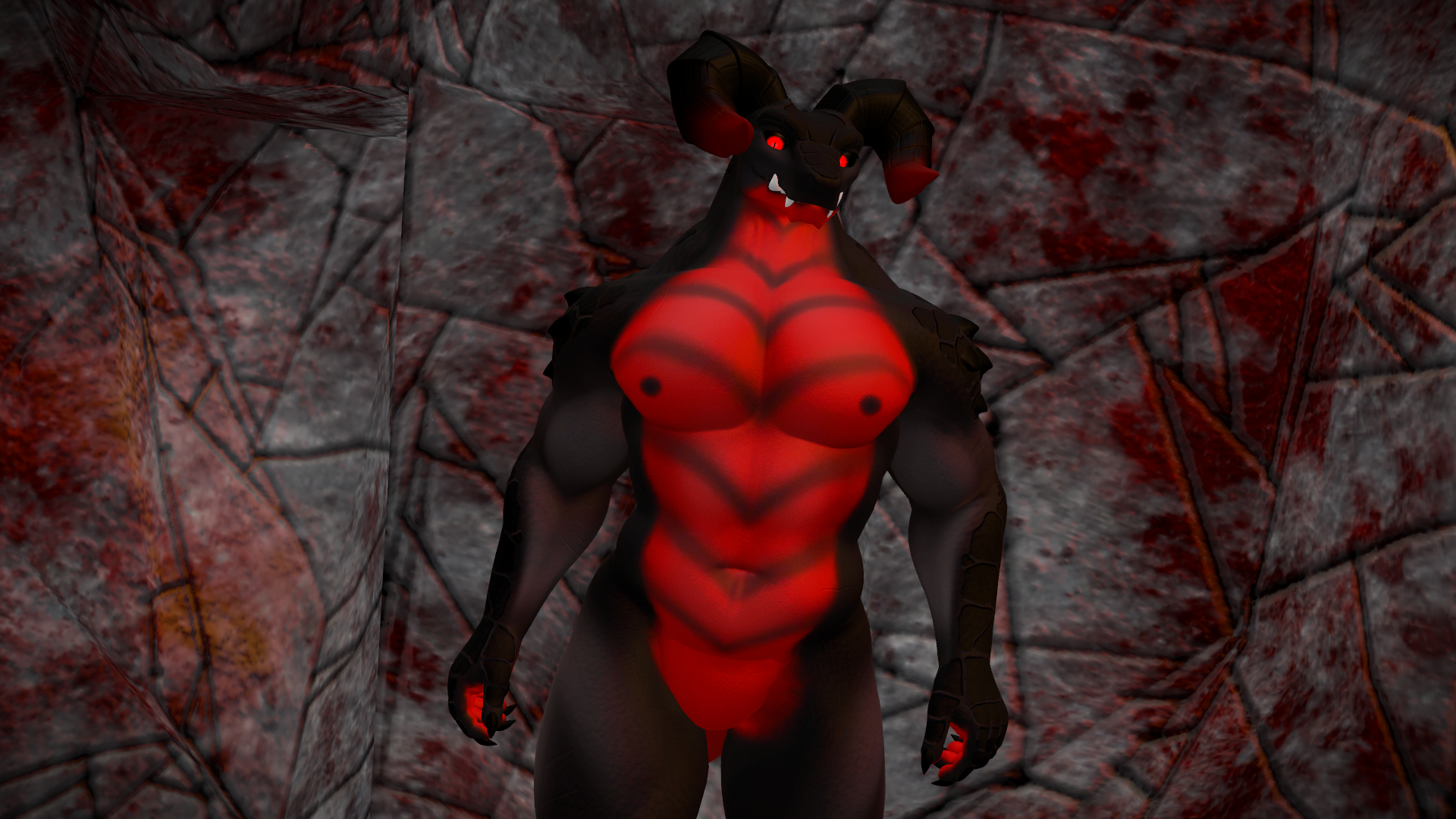 Hell Knight texture for Male Deathclaw