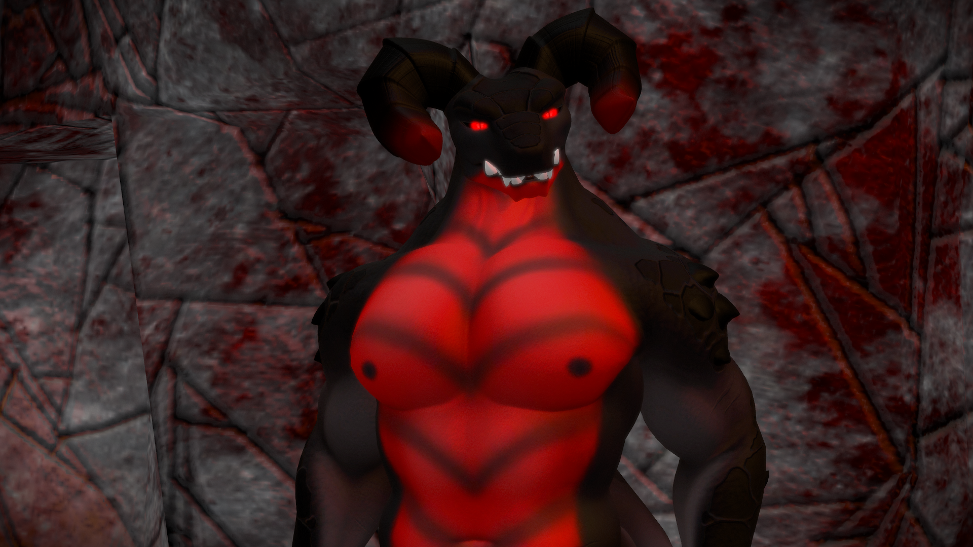 Hell Knight texture for Male Deathclaw