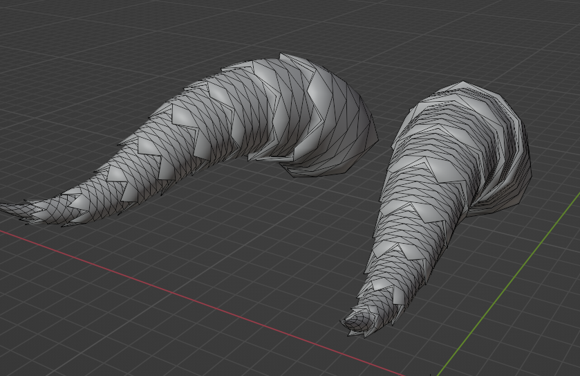 Back Curved Horns | By Aya