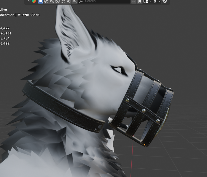 Bad Dog! Leather Muzzle by The Neon Baphomet
