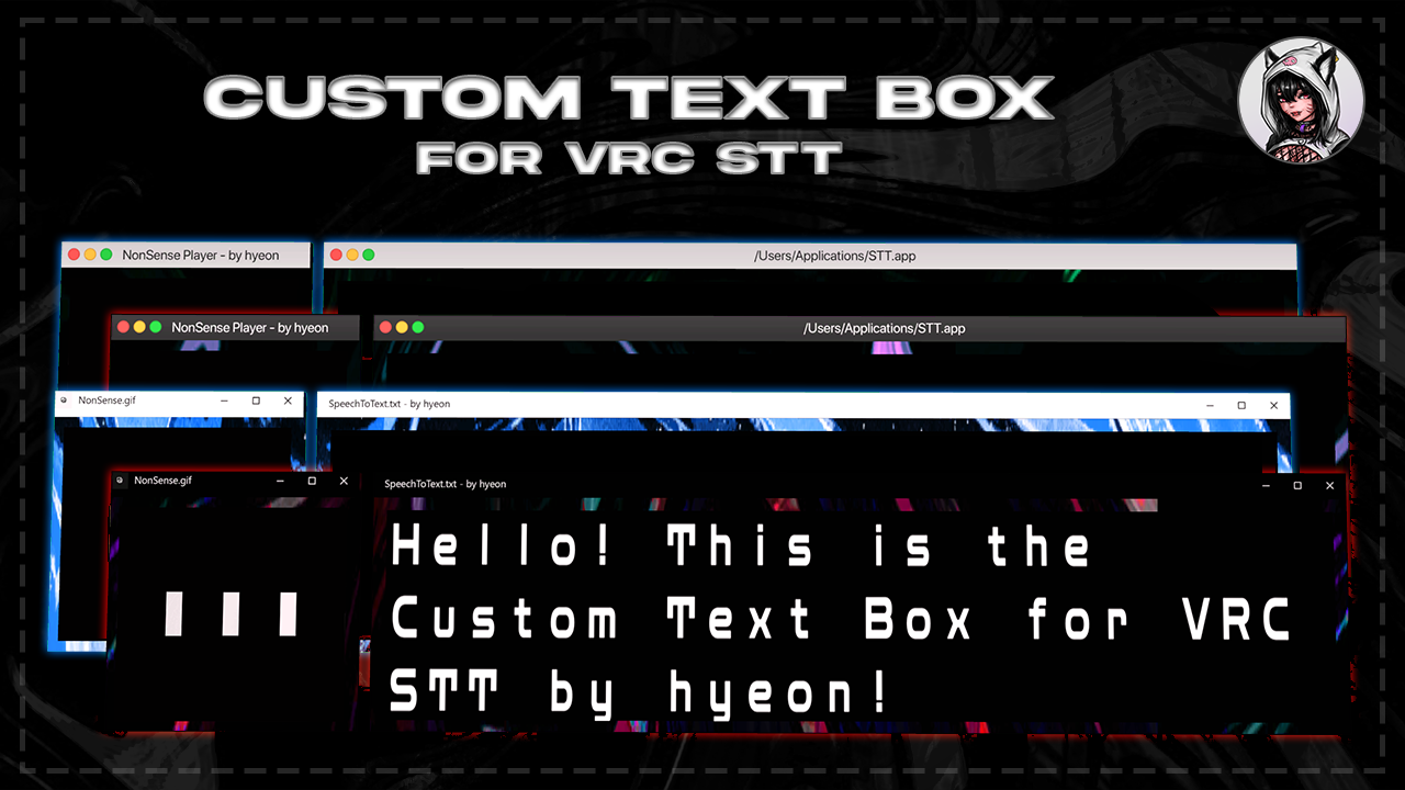 Custom text box for VRC Speech to Text - by hyeon