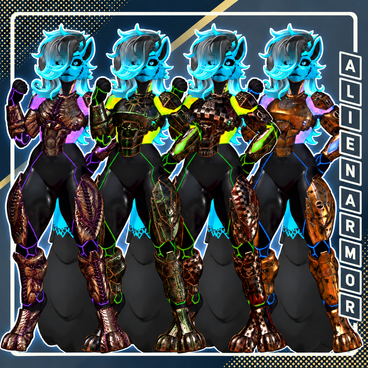 Alien Crusader Armor Texture Pack