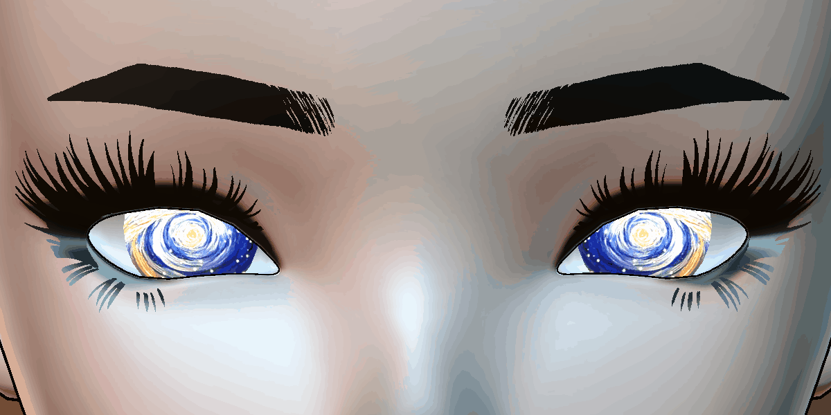 PAINTED GALAXY Eyes Animated Audio link Eyes - Eye Textures for 3D Models VRM, MMD, Avatars or VRCHAT