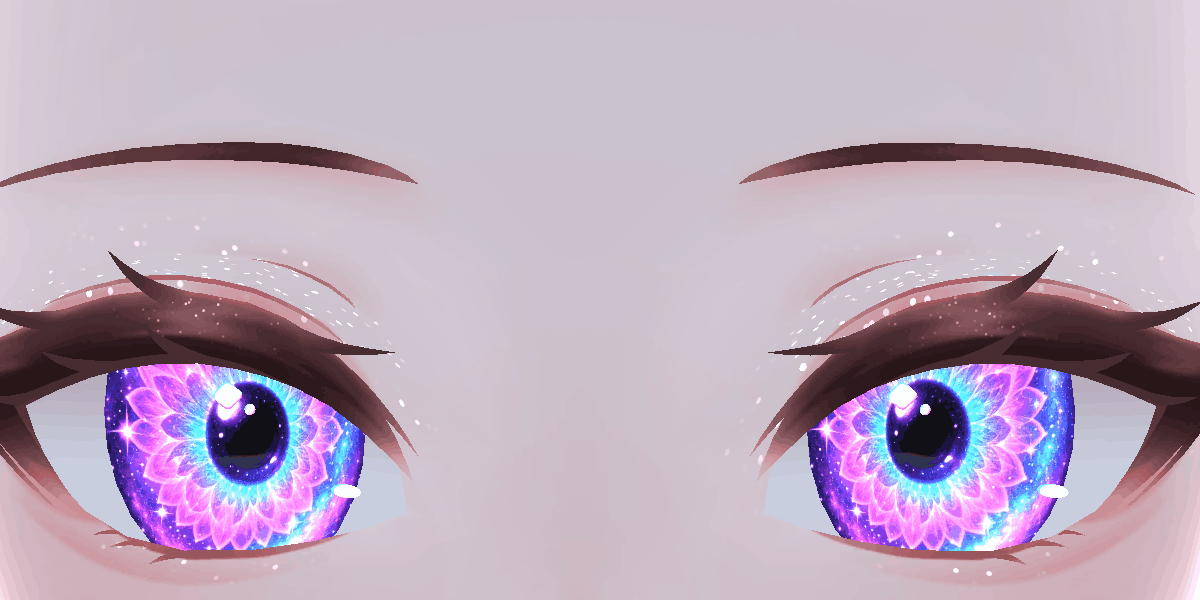Cosmic Bloom Animated Eyes - Unity Package for VRChat 3D Models