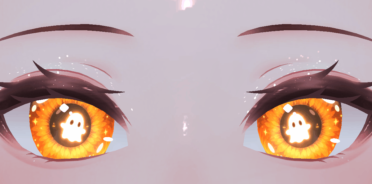 Spoopy Ghost Animated Eyes - Unity Package for VRChat 3D Models