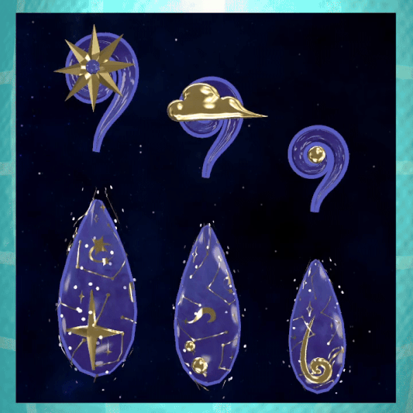 Furality Somna Themed Earrings