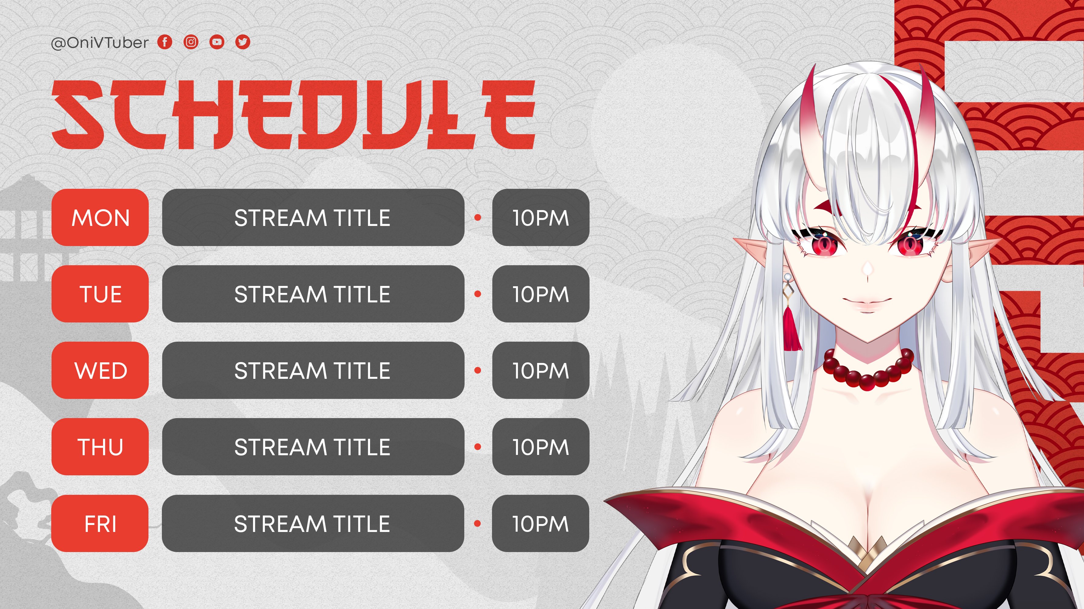 Oni VTuber Model Live2D