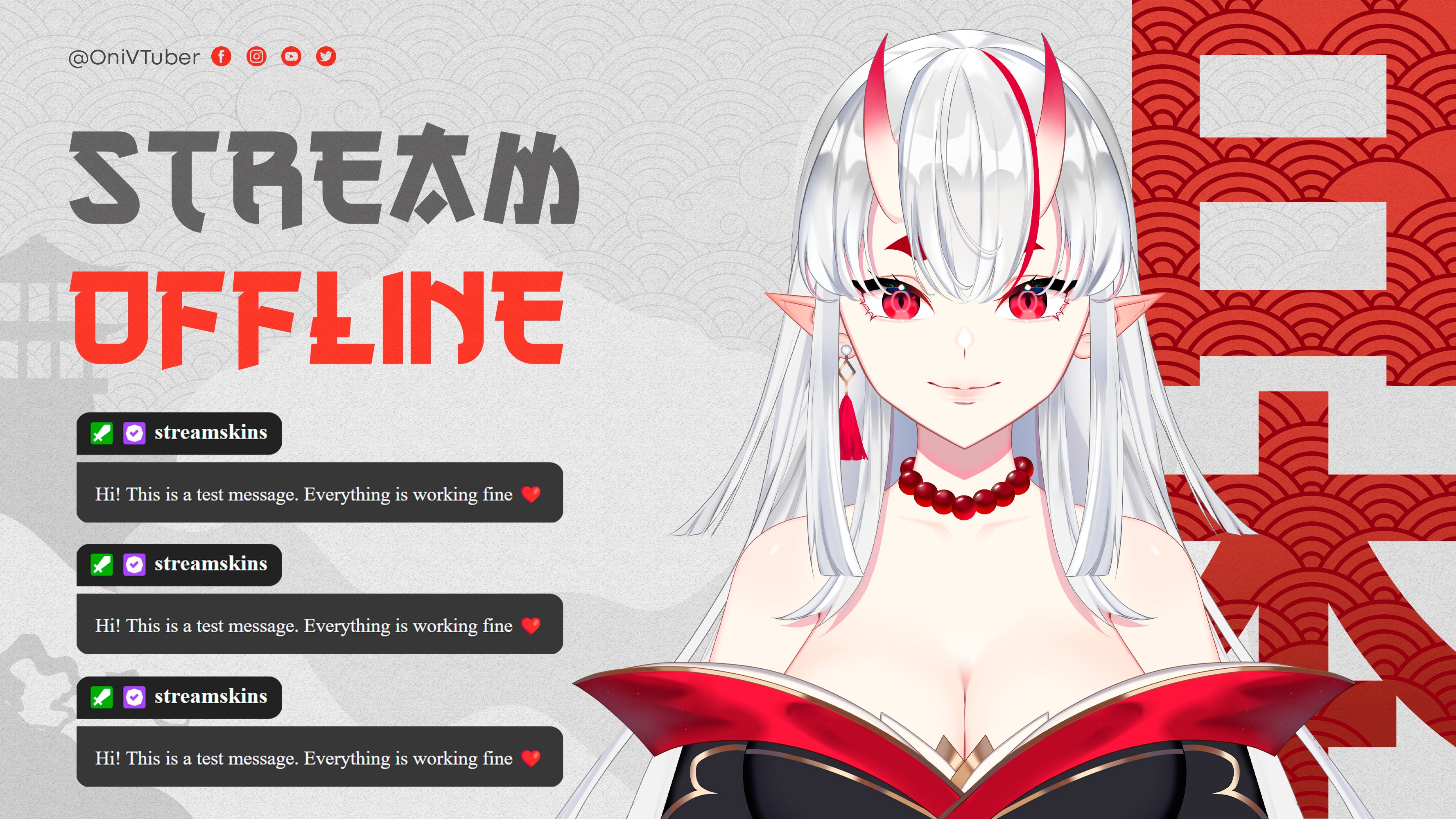 Oni VTuber Model Live2D