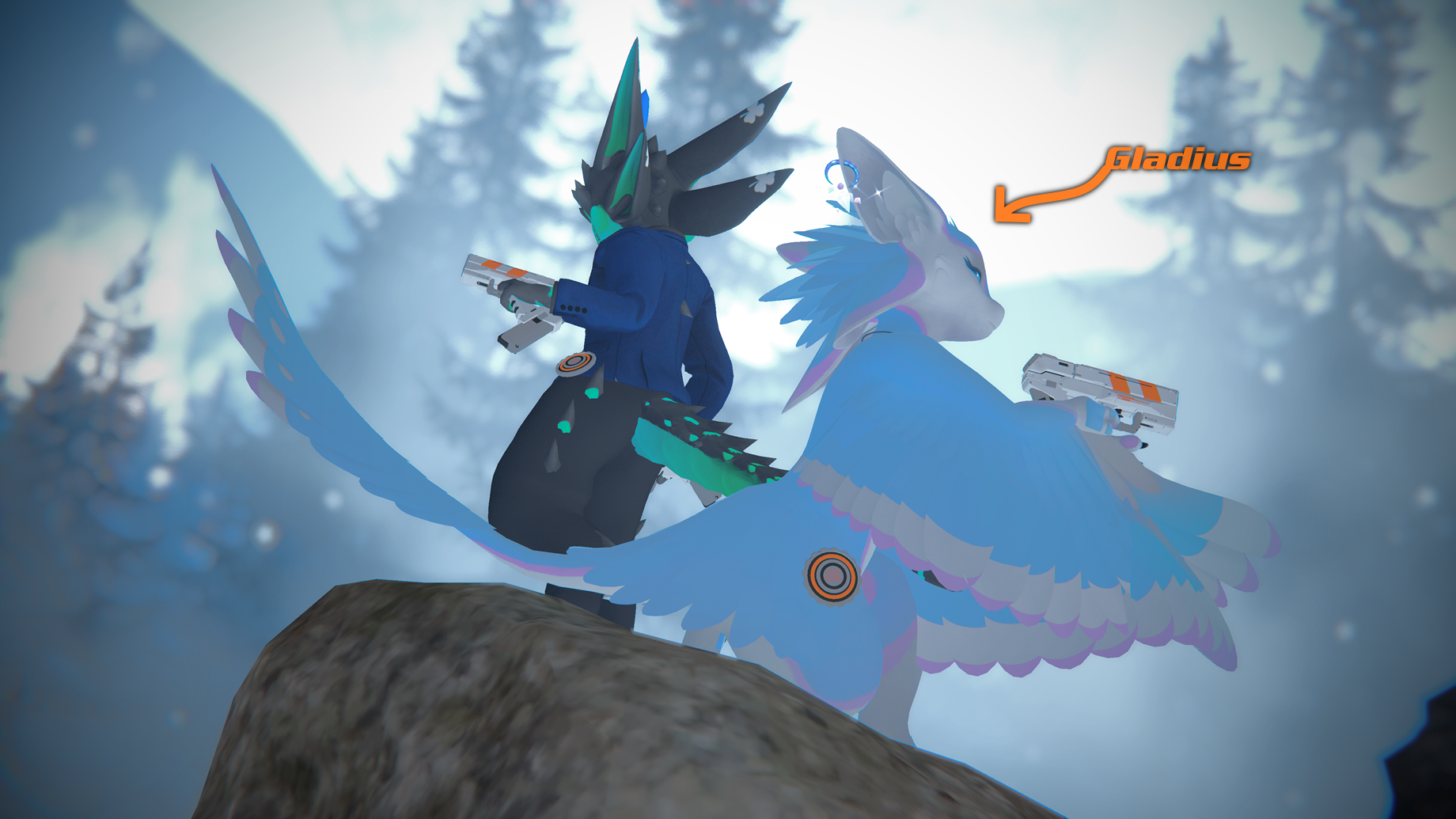 VRC Avatar | Avali Frostbite Pistols