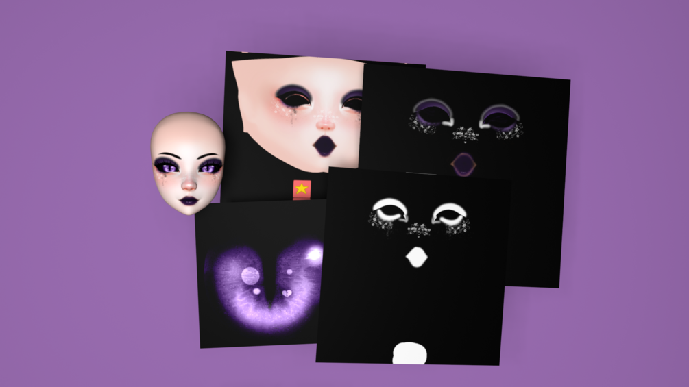 Breakup Makeup Demoness Texture for Lacy Head