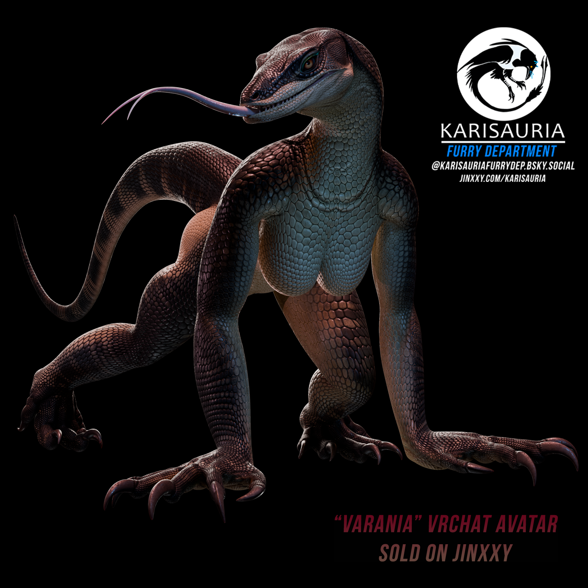 Nekari Varania - Monitor Lizard VRChat avatar