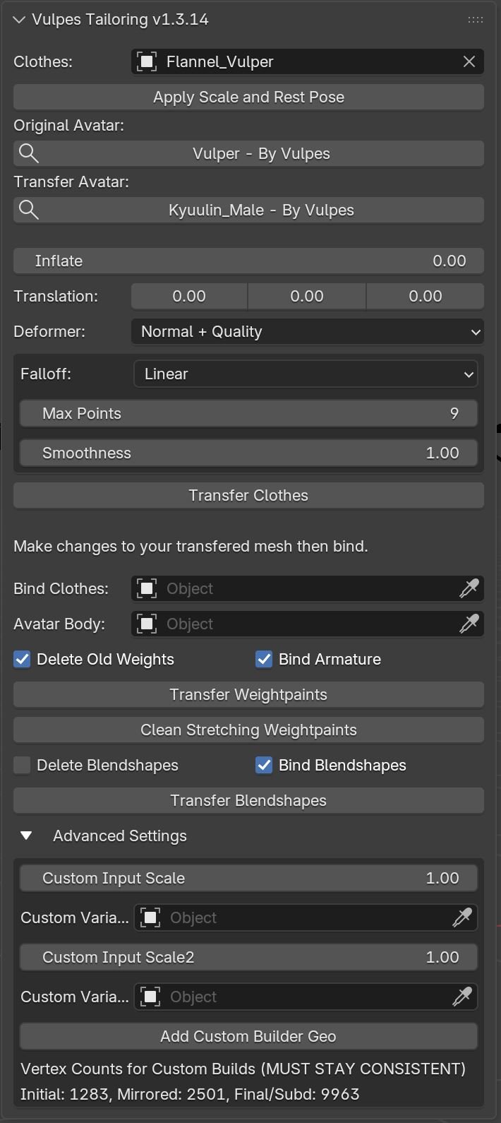 Vulpes Tailoring Tools 2026