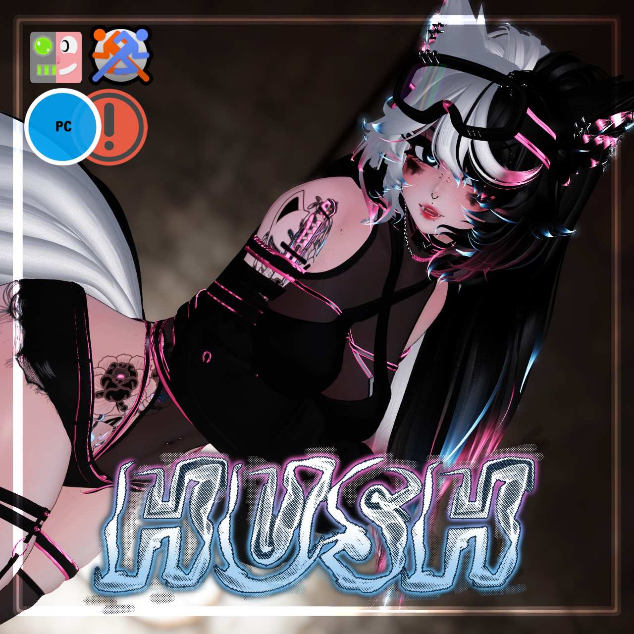 Hush ✦ VRChat Avatar PC Only (VRCFT+ SPS + GoGoLoco)