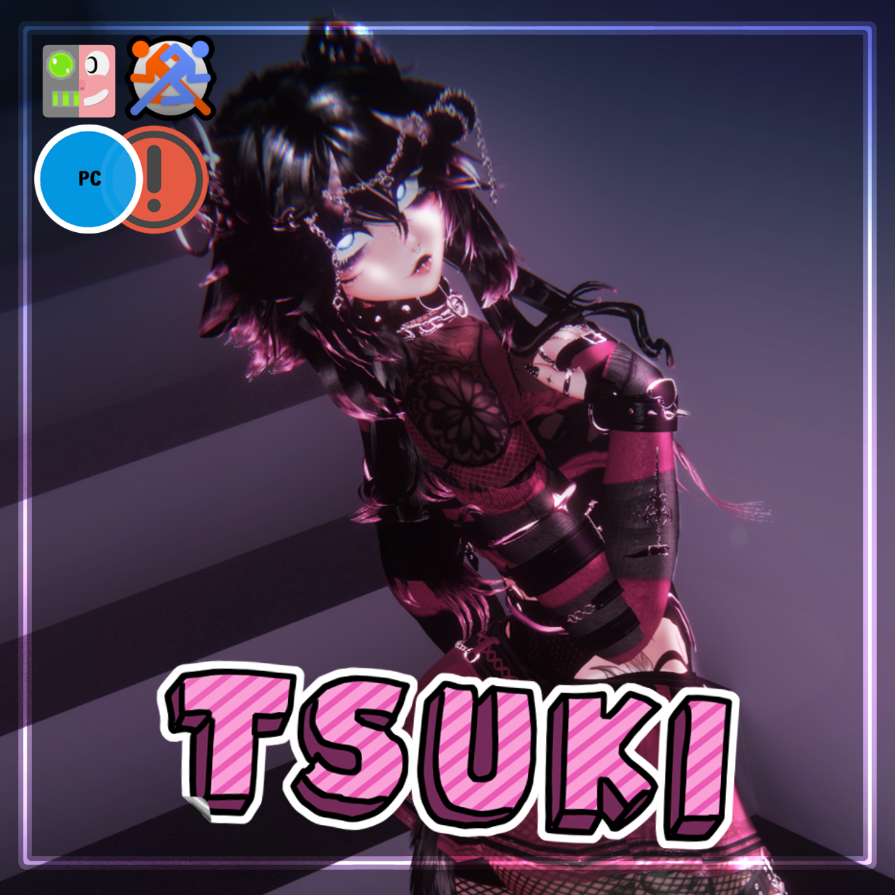Tsuki ✦ VRChat Avatar PC Only (VRCFT + SPS + PCS + GoGoLoco)