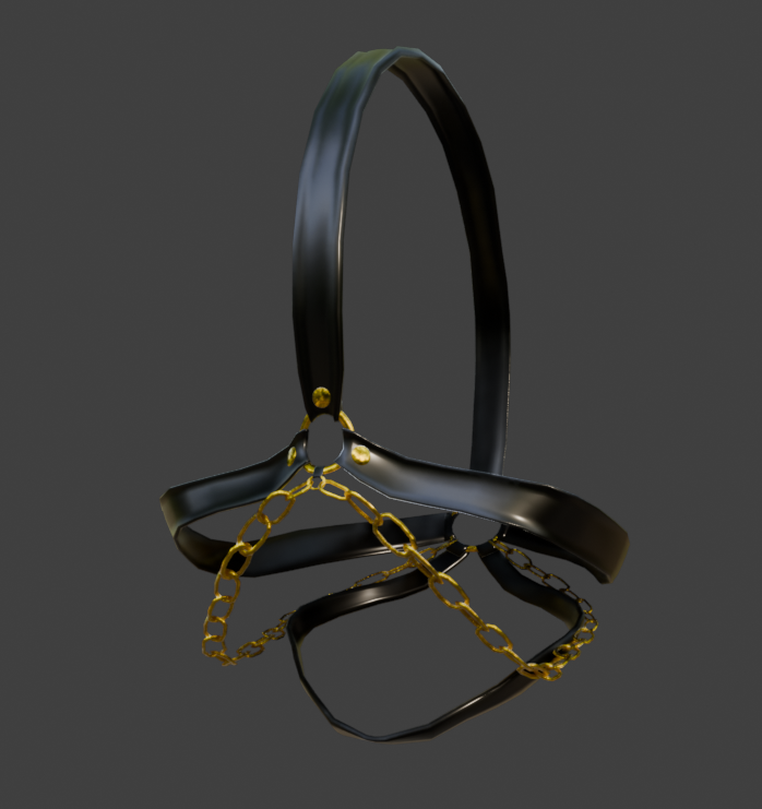 Latex Face Chain Harness